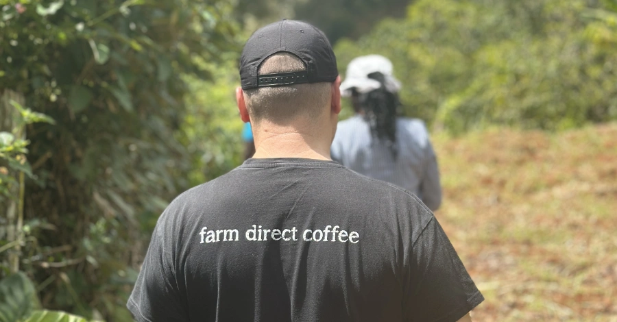 Ian walking in dorothys farm in kenya